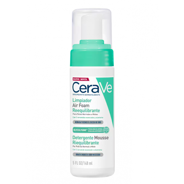 Cerave Limpiador Air Foam Reequilibrante Pieles Normales...