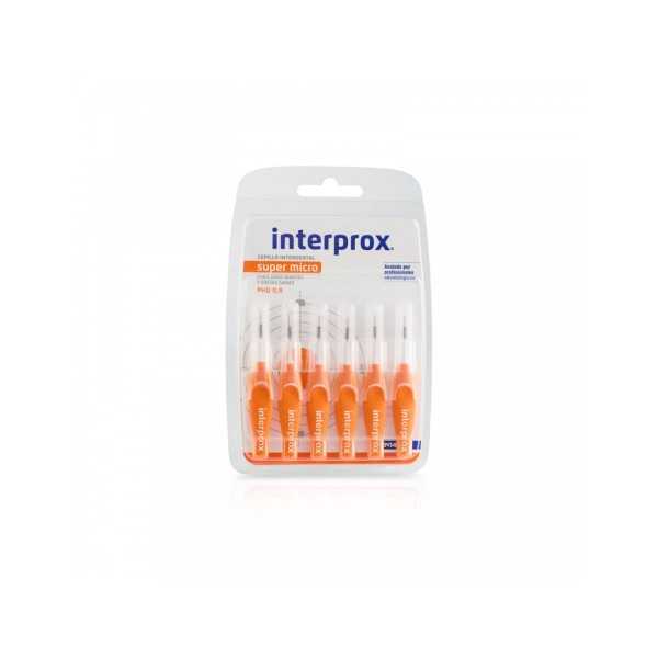 Cepillo Interdental Interprox Super Micro Recto Naranja 6...