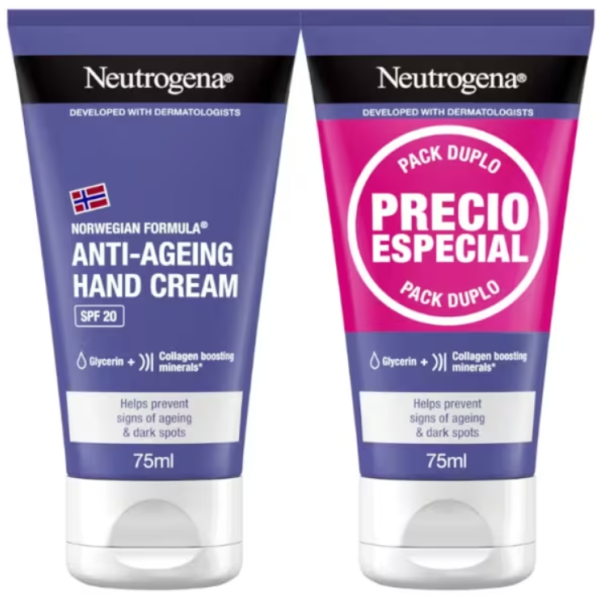 Neutrogena Crema Manos anti edad SPF20 duplo 2x75ml