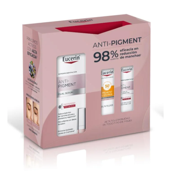 Eucerin Anti-Pigment Set: Serum Dual + Contorno + Solar