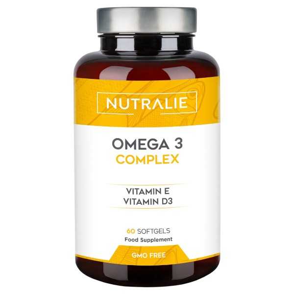Nutralie Omega 3 Complex Vitamina E y Vitamina D3 60 cápsulas