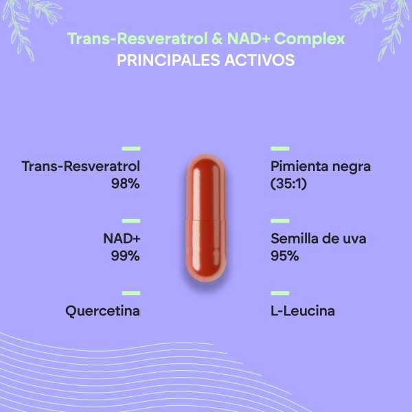 Nutralie Trans Resveratrol & NAD+ Complex 60 cápsulas 2