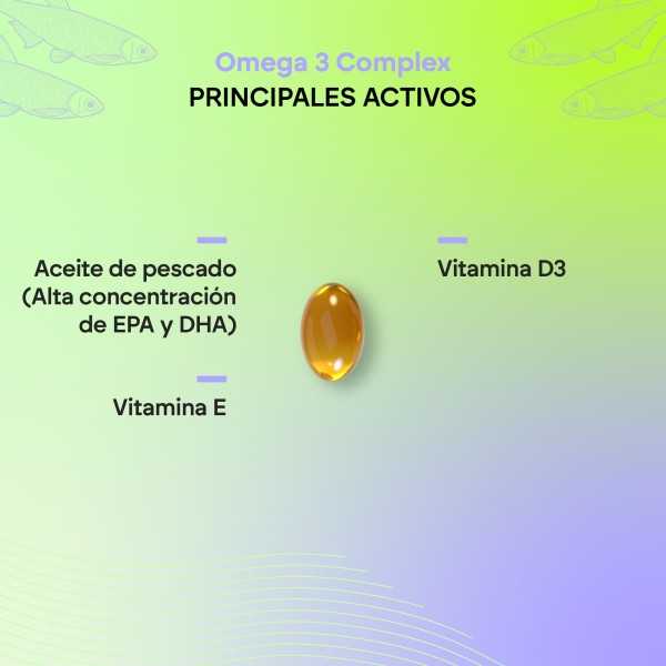 Nutralie Omega 3 Complex Vitamina E y Vitamina D3 60 cápsulas