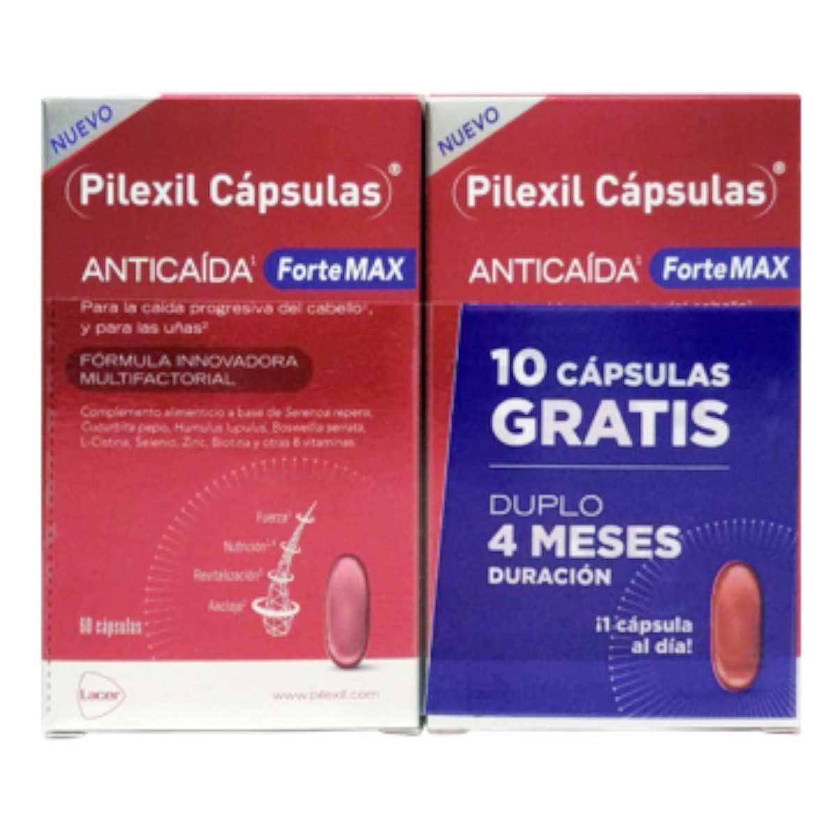 Pilexil Cápsulas Anticaída ForteMAX Duplo 4 meses